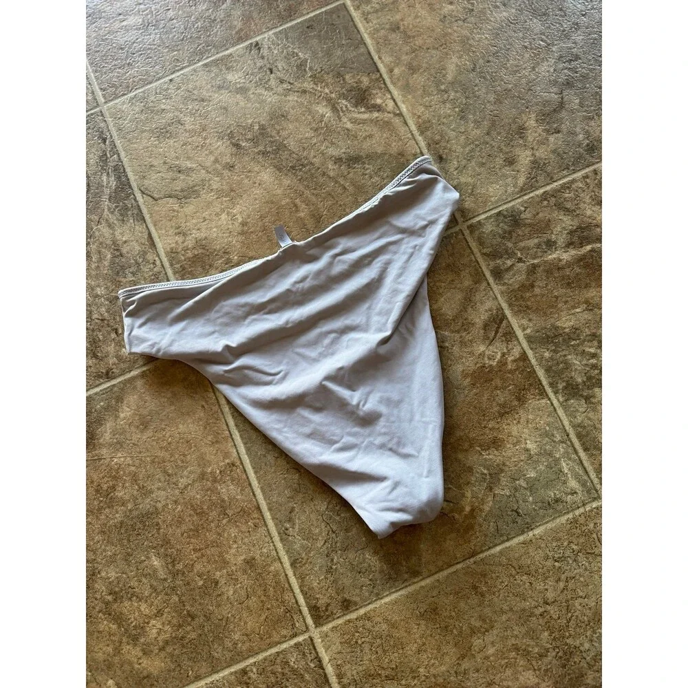 Skims Swim Mid Waist Bottom Chrome Large